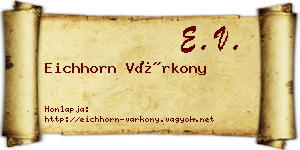 Eichhorn Várkony névjegykártya